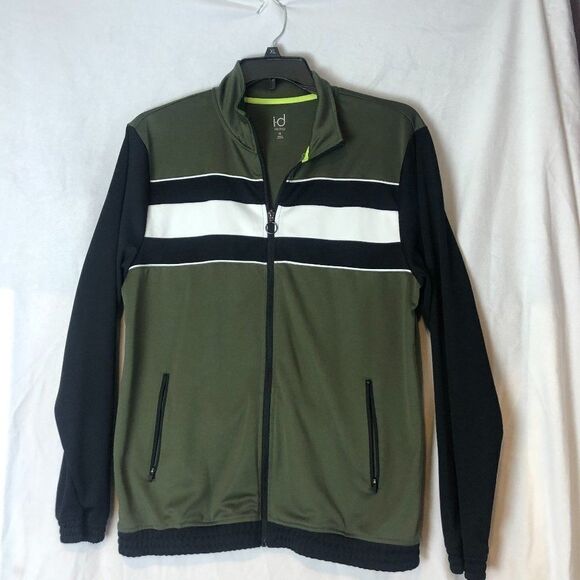 ID Ideology Mens Green Long-Sleeve Performance Fleece Zip-Up Sweater  M.     MT - Picture 1 of 6